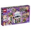 The back of a LEGO Friends racing-themed playset box, showing various scenes and characters from the set. Podgląd zdjęcia produktu