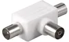 Goobay 67219, Coaxial, 2x Coaxial, Bílá Náhled obrázku produktu 1