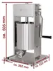 Beeketal Edelstahl Wurstfüller BT-Serie 3-15L , Größe und Produktbild-Vorschau 5