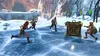 Four people are running on an icy surface, possibly playing a game. Produktbild-Vorschau