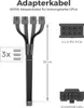 deleyCON 30cm PCIe 16pin (12+4pin) Stecker auf 4x8(6+2pin) Produktbild-Vorschau 7