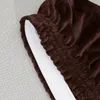 (Hnědý) 7místný sametový potah na pohovku ve tvaru L Náhled obrázku produktu 12