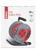Prodlužovací kabel na bubnu 25 m / 4 zásuvky / červený / PVC / 230 V / 1,5 mm2 Náhled obrázku produktu