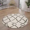 Hochflor Teppich Wohnzimmer Shaggy Skandinavisch Fransen Produktbild-Vorschau 1