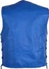 Blaue Lederweste Bikerweste Motorrad Kutte Biker Chopper Produktbild-Vorschau 2