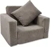 A small, corduroy armchair for children, with a matching cushion. Produktbild-Vorschau