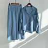 ASKSA Damen Hosenanzug Musselin Bluse Zweiteiler Sommer Produktbild-Vorschau 4