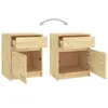 Two wooden nightstands shown from the front. Produktbild-Vorschau