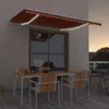 vidaXL Store manuel rétractable avec LED 450x300 cm Orange Voir les images du produit 2