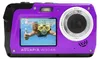 A purple digital camera with a screen displaying a girl snorkeling. Náhled obrázku produktu