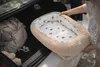 BABYNEST SET 5 tlg. BEIGE Samt Velour/ Igel Braun Baumwolle Nestchen Produktbild-Vorschau