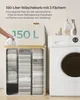 SONGMICS Wäschekorb mit Deckel, 150 L, herausnehmbarer Produktbild-Vorschau 2