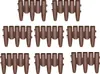 Multiple rows of brown garden edging pieces arranged on a white background. Produktbild-Vorschau