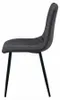 Dunkelgrauer Stuhl LIBRA STONE GREY mit schwarzen Beinen Produktbild-Vorschau 6
