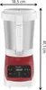 A product shot of a soup maker with dimensions indicated. Voir les images du produit