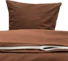 4 teilige Uni Bettwäsche 135 x 200 cm braun Einfarbig Produktbild-Vorschau 3