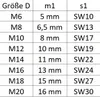 Sechskantmuttern Stahl DIN 934 M6  Metrisches Gewinde 100 Produktbild-Vorschau 3