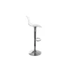 A single transparent bar stool with a silver base and stem, shown against a white background. Produktbild-Vorschau