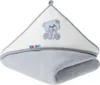 Babyhandtuch 100x100 Akuku grau mit Teddybär Produktbild-Vorschau 4