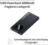 120W Powerbank 50000mAh - Schwarz - Schnellladegerät mit Produktbild-Vorschau 1