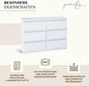 YUMEBLY | Kommode mit 6 Schubladen 100x33x71cm – großer Produktbild-Vorschau 3