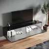 SONNI TV skrinky čierne vysoko lesklé závesné s LED 140 x Náhľad obrázku produktu 2