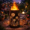 Feuertonne / Feuerkorb mit Motiv Pusteblumen-Wiese Produktbild-Vorschau 1