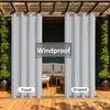 lot de 2 rideaux d'extérieur pour jardin terrasse pavillon Voir les images du produit 6