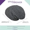 styleBREAKER Uni Strick Beanie Mütze grob gestrickt, Slouch Produktbild-Vorschau 4
