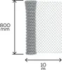 A roll of chain-link fence with dimensions indicated. Anteprima dell’immagine prodotto