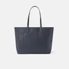 A dark blue tote bag with pink accents is shown against a light gray background. Anteprima dell’immagine prodotto