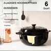 FCH Pentola in ghisa 26 cm - 6QT-5,5 L Pentola smaltata con Anteprima dell’immagine prodotto 5