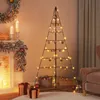vidaXL Metall-Weihnachtsbaum für Dekorationen Schwarz 140 Produktbild-Vorschau 8