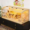 WISFOR Hamsterkäfig mit LED Leuchte, Kleintierhaus aus Produktbild-Vorschau 4