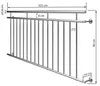 MONZANA® Balcone Francese in Acciaio Inox 90x100cm 16 Barre Anteprima dell’immagine prodotto 6
