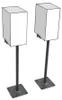 Zwei Lautsprecher Stative schwarz Audio Monitor Ständer Produktbild-Vorschau 3