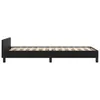 vidaXL Bettgestell mit Kopfteil Schwarz 90x200 cm Produktbild-Vorschau 5