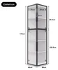 170 cm hohe, schmale vitrine mit fünf Einlegeböden und Produktbild-Vorschau 5
