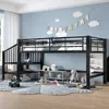 Merax Etagenbett Halbhohes 90x200 cm, Hochbett mit Produktbild-Vorschau 3