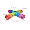 Relaxdays Tunnel da gioco a 4 tubi, tunnel colorato per Anteprima dell’immagine prodotto 4