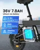 Vélo électrique pliable B20, idéal pour la ville, batterie Voir les images du produit 5