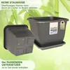 MePla - Set - Pflanzkübel Quadrat 40x40 + Untersetzer 34x34 Produktbild-Vorschau 4