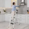 LARS360 Metall Leiter 4 Stufen Klappleiter Tritthocker Produktbild-Vorschau 8