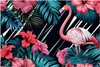Küchenrückwand Spritzschutz Glas mit Motiv Flamingo Produktbild-Vorschau 3