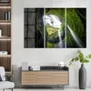DEQORI Glasbild Echtglas 3x50x100 cm 'Höchster Wasserfall Produktbild-Vorschau 3
