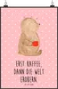 Mr. & Mrs. Panda Bild Bär Kaffee DIN A2 - Rot Pastell - Produktbild-Vorschau 1