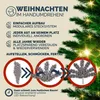 A marketing image for a Casaria artificial Christmas tree, showcasing its easy assembly and features. Produktbild-Vorschau