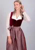 Edelnice Midi Dirndl Lilly Samt Rot 36 Produktbild-Vorschau 10