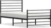 A black metal bed frame with a white mattress, shown from a side angle. Anteprima dell’immagine prodotto