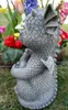 Süsser Gartendrache Yoga Drache Figur Gartenfigur 27 cm Produktbild-Vorschau 3